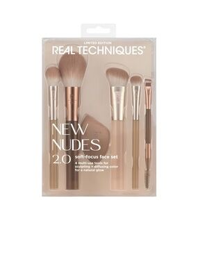 Real Techniques New Nudes 2.0 Soft-Focus Face Brush Set